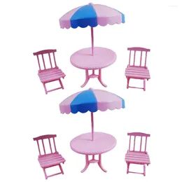 椅子カバービーチチェアミニチュアミニ家具ラウンジオーナメント傘折りたたみ庭の帆船の装飾デッキデコレーションテラリウム
