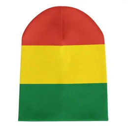 Berets Nation Bolivia flagga land stickad hatt för män kvinnor pojkar unisex vinter höst beanie cap varm motorhuv