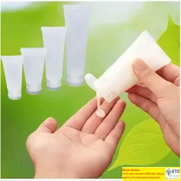 15ml 20ml 30ml 50ml 100ml Buzlu Şişe Yeniden Kullanılabilir Plastik Boş Kozmetik Tüpler Seyahat Makyaj Konteyneri Vidalı Flip Kapak Şişesi