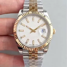 Luxurys 2021 Datejust Gold White Dial Mens Watch 41 mm Edelstahl Uhren Männer 2813 Mechanische Automatik266t