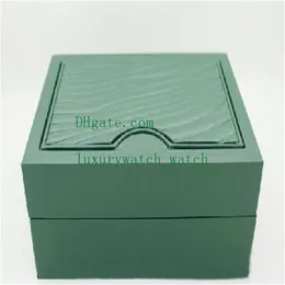 S Dark Green Watch Boxes Gift Case For Watches Booklet 114060 116618 Kort och papper 0 8 kg Box Top Quality224T