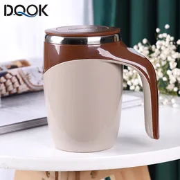 Mugs Lazy Coffee Stirring Cup Auto Stirring Cup Magnetic Rotating Electric Milk Cup Mark Cup 304 Stainless Steel 230204