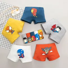 Трусы аниме дети милое нижнее белье Pure Cotton Boys Cartoon Comploy Shorts Начальная школа 1-3-12 лет Boxer 1sets