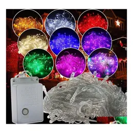 Led Strings Christmas Light Holiday Sale Outdoor 10M 100 String 8 Colors Choice Red/Green/Rgb Fairy Lights Waterproof Party Garden D Dhz4I