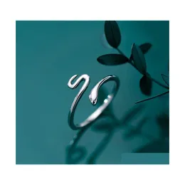 Band Rings Lovely Snake Shape Open Adjustable For Women Punk Jewelry Girls Gift Womens Opening Cocktail Ring 428C3 Drop Delivery Dhmrr