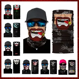 MZZ170 UV Protection Head Scarf Neck Motorcycle Cycling Ghost Skull Face Mask Ski Balaclava Headband Face Shield Bandana