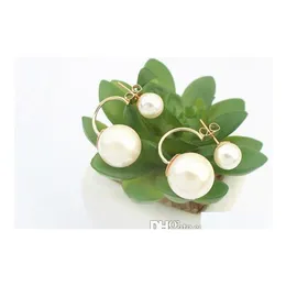 Stud Pearl Earings Fashion Pretty Wholesale China Channel smycken Koreanska dubbelp￤rlor ￶rh￤ngen Brudguld Big Candy Ball Drop Deliv Dhaky