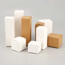 Gift Wrap 10pcs/20pcs/White candy chocolate universal gift card packaging box small carton 70 sizes can be selected 0207