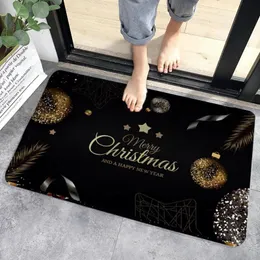 Carpetes Cartoon Entrada capacho de Natal Anti-deslizamento Tapete de tapete de cozinha Decoração do festival de impressão de tapete bem-vindo ao banheiro rugcarp