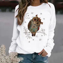 Women's Hoodies Sweatshirts Women's Hoodies Cute Owl Print Long-Sleeved Sweatops Casual Pullover Autumn Winter Daily Harajuku Tops Ropa Mujer Sudaderas 230207