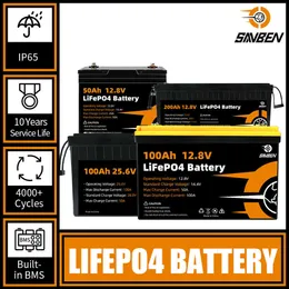 12V 50Ah 200Ah Lifepo4 Battery Pack 100Ah Grade A Lithium Iron Phosphate Cells Built-in BMS For Boats Motor RV Campers Golf Cart