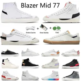 Designer Men Blazer Mid 77 Running Shoes Vintage Blazers Jumbo Black White Indigo Pine Green Pomegranate Arctic Punch Mens Women Trainers Platform Sneakers Shoe