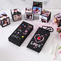 Geschenkpapier DIY Kejutan Misterius Ledakan Album Kasih Sayang Kotak Hadiah Pernikahan Ulang Tahun Perlengkapan Pesta Hari 0207