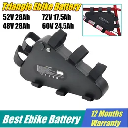 36 V 48V 52V 60 V 72V EBIKE BATERING Trójkąt Elektryczny rower 1000W 2000W 3000 W Baterie litowe 18650 SAMSUNG CELL