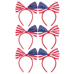 Bandanas Day Independence Headband Party Patriotic Hair July 4Thhead Headbands Accessories White Bluered Headwear Hoop Wear Bopper