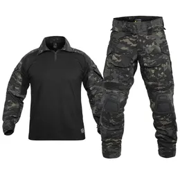 Men's Tracksuits Size Military Set Tactical Camouflage Uniform Clothing Suit Men Work Army Combat Paintball CS Training Cargo PantsMen's Tra