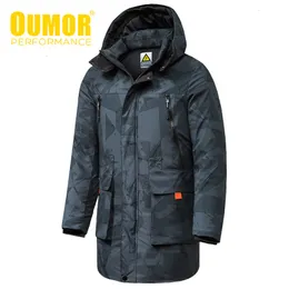 Kurtki mężczyzn Ouumor 8xl zima długa swobodna kamuflaż kurtka parkas płaszcz Outdoor Fashion Warm Gruste Pockets Rome 230207