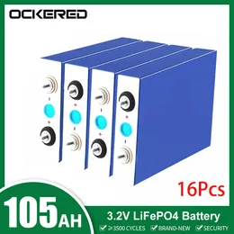 16pcs Новые аккумуляторы LifePo4 3,2 В 105AH 100AH ​​литий -литий -призматическая клетка для хранения энергии электромобиля RV RV