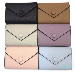 Designer-Purses Mini Walls Bag Card Package L￤derpl￥nbok Multi Color Wallet Card Holder Lady Purse Classic dragkedja med 209W