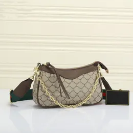 Yeni Ophidia Under Emfil Bag Crossbody Crescent Moon Çanta Deri Tote Lüks Tasarımcı Kadın Omuz Çantaları Ayarlanabilir Kırmızı ve Yeşil Omuz Kayışları G