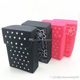 F￤rgglad skyddsskydd DIY Silikon Cigarettfodral Fashion Cover Elastic Silicone Portable Moisture Proof Man/Women Cigarett Box Cover