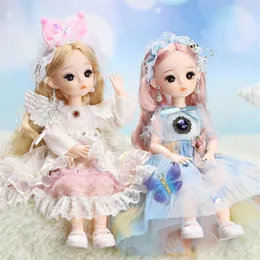 Compre Mini boneca bjd artesanal 1/6, boneca fofa de maquiagem com  articulação móvel de 30cm, roupas de princesa, acessórios de terno,  brinquedo infantil, presentes para meninas