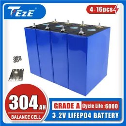 4-16PCS 3,2V 304AH 310AH Klasse A LifePo4 Batterie 12V 24V 48V wiederaufladbare Zellen für Solarenergiespeicher Wasserpumpe EU Steuerfrei