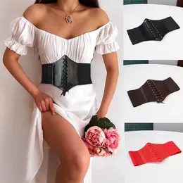 Frauen Blusen 2023 Korsett Breite Gürtel Pu Leder Body Shaper Schnalle Bund Taille Gürtel Unterbrust Gebäude