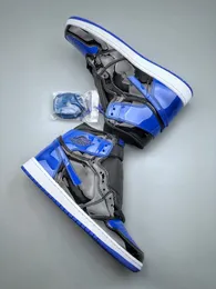 2023 Clássico Patten Sapatos de Basquete de Couro Jumpman 1 1s Alto Royal Azul Preto Branco Homens Mulheres Designer Sportswear Sneakers Caixas Originais