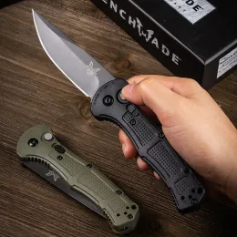 Benchmade 9070/9070BK Claymore AUTO Folding Knife 3.6/// D2 Cobalt Black Blade Grivory Handles Outdoor Tactical Camping Hunting EDC Pocket Knife