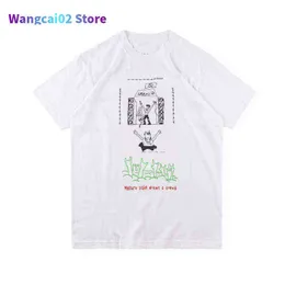 남자 티셔츠 자연은 여전히 ​​군중 흰색 티셔츠 하이 스트리트 짧은 슬리브 티셔츠 고품질 티 020723H를 그립니다.