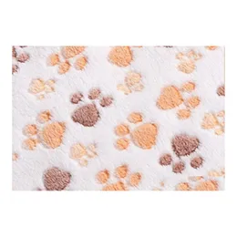 Other Pet Supplies Paw Print Blanket Puppy Sleep Pad Mat Soft And Warm Fleece Dog Cat Throw Blankets Drop Delivery Home Garden Dhejr