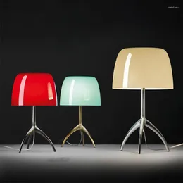 Tischlampen, italienischer Designer, bunte Lampe, Chrom/Gold, Dreibein-Schreibtisch für Wohnzimmer, Schlafzimmer, neben kreativem Heimdekor-Licht