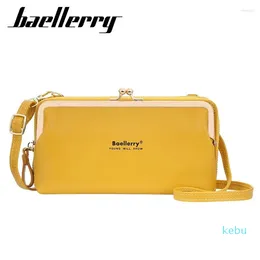 أكياس مسائية Baellerry Crossbody Bag Coor Coorter Bag للنساء أعلى جودة Pu Leather Messenger Frmale Zipper Coin Pres