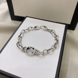 Top luxury bracelets designer for women Titanium steel chain bangles 18cm 20cm 22cm men bracelet letter charms jewelry fashion no 2188
