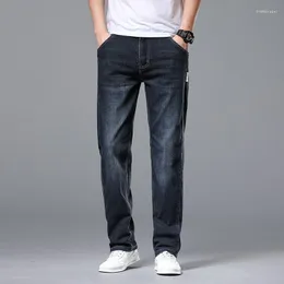 Dżinsy męskie 2023 luźne fit dżinsowe męskie mody mody mody mody swobodne spodnie męskie spodnie marki proste