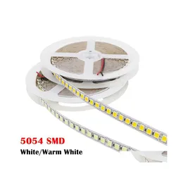 Paski LED Pasek 5054 SMD 5M 600LED Niepłynny elastyczny zimny biały/ciepły biały taśmę Światło Tra jasne lampki dostarczania kropli Lightin Dhu39