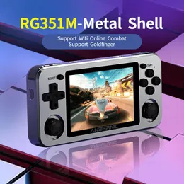 مشغلات اللعبة المحمولة RG351M RG351P RETRO VIDEO CONSOLE Aluminium Sploy Shell 2500 RG351 Handheld Player