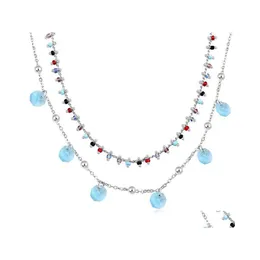 Chokers Bohemian Crystals Beads Łańcuch Choker mody biżuteria mti warstwy ręcznie robane