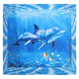 Cortinas de chuveiro 1pc 180x200cm Cretan Creative Curtain Dolphin Bath Banho separado para sala de banheiro
