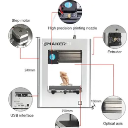 Impressoras mini impressora 3D Simples Não é necessário nivelar mais seguro Manobrar a plataforma magnética fácil remover