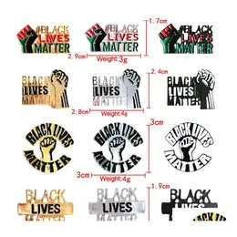 Spille Spille Non riesco a respirare Black Lives Matter Protesta Spilla Spille di olio essenziale Pulsante Cappotto Giacca Collare Pin Distintivo Gioielli Goccia D Dhwo5