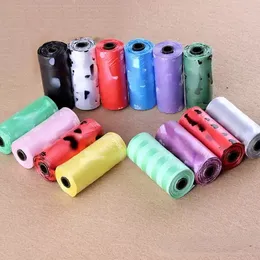 High-end Pet supplies Dog Poop Bags Biodegradable 150 rolls multiple color for waste scoop leash dispenser