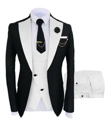 Mäns kostymer blazers kostym homme kläder lyxiga fest scener mäns kostym groomsmen regelbundet passar smoking 3 peice set jackorTrousersvest 230207