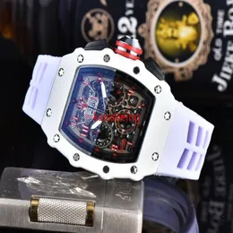 Law Watch Automatic Quartz Movement Brand Uhren Gummi -Gurt Business Sport Sport transparente Uhren importierten Kristallspiegel Akku 318b