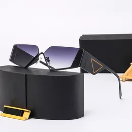 여성용 디자이너 선글라스 유니섹스 클래식 안경 세미 무테 편광 선글라스 측면 삼각형 디자인 안경 occhiali 눈부심 방지 UV400 음영 7colors