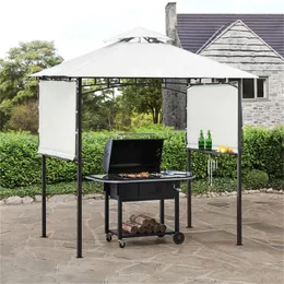 Sombra al aire libre Iron Backyard Backyard Patio BBQ Grill Gazebo con tonos de contraxtendibles de bar WF286145AAK