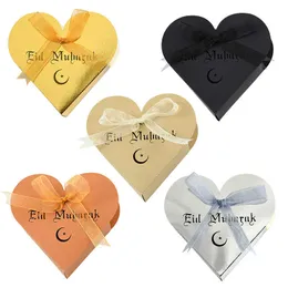 Wrap 10Pcs Mubarak Love Heart Gift Ramadan Decoration Chocolate Candy Box per Eid Al Fitr Party Islam Musulmano Decor Forniture 0207