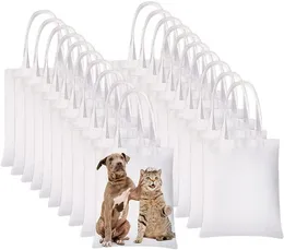 昇華トートバッグは、白いBB0207を装飾してDIYクラフトするための空白のキャンバス食料品バッグを好む