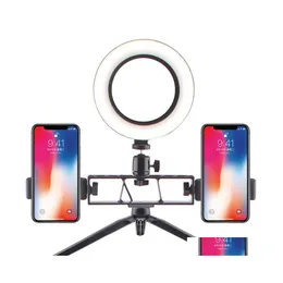 Annan LED -belysning 26 cm USB -ringljus med 3 f￤rgl￤gen och dimbar selfie mobil p ography video makeup droppleverans lampor holi dhtdz